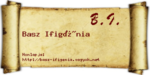 Basz Ifigénia névjegykártya